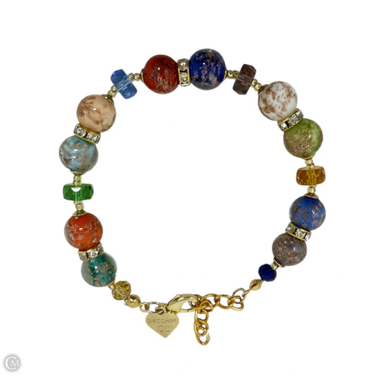 Murano Glass & Crystal Beaded Bracelet By Zecchin
