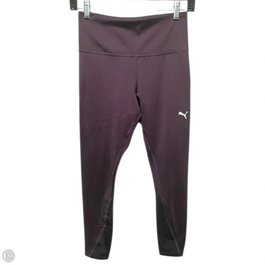 Athletic Leggings By Puma In Maroon, Size: S