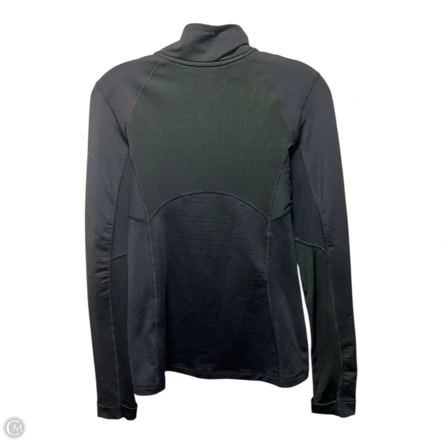 Athletic Top Long Sleeve Collar By Nike Apparel In Black, Size: S