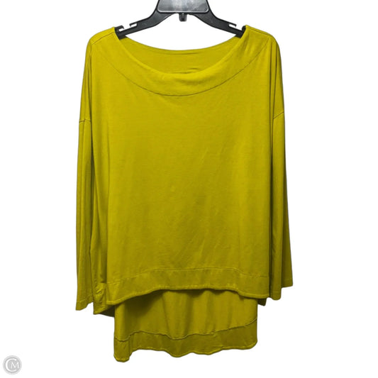 Top Long Sleeve By Bryn Walker In Chartreuse, Size: L