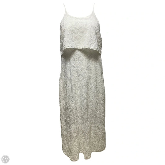 Embroidered Dress Casual Maxi By Anthropologie In White, Size: 10