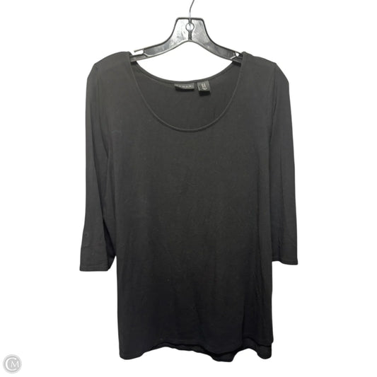 Top Long Sleeve Basic By Tahari In Black, Size: 1x