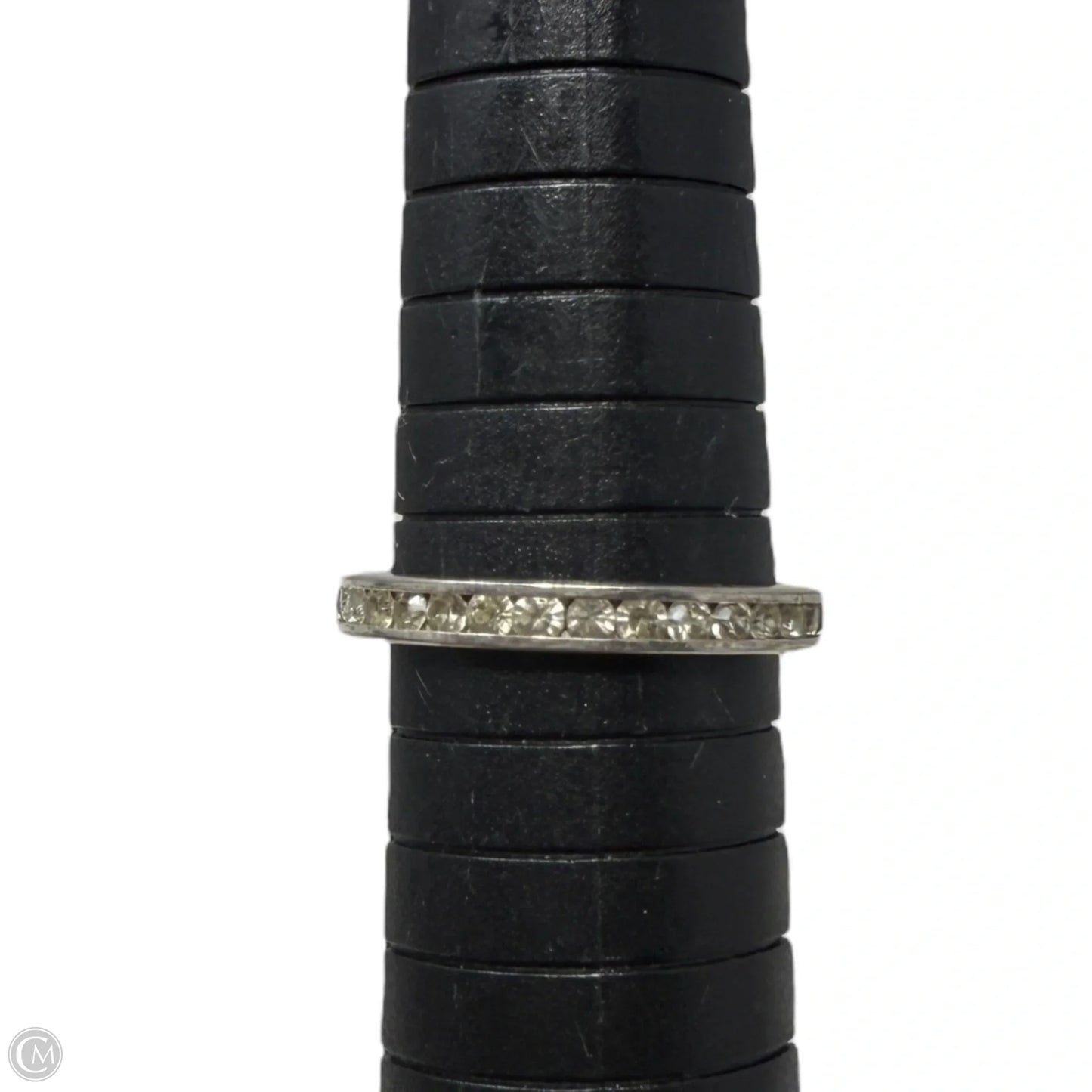 Sterling Silver & CZ Eternity Band Ring, Size: 9