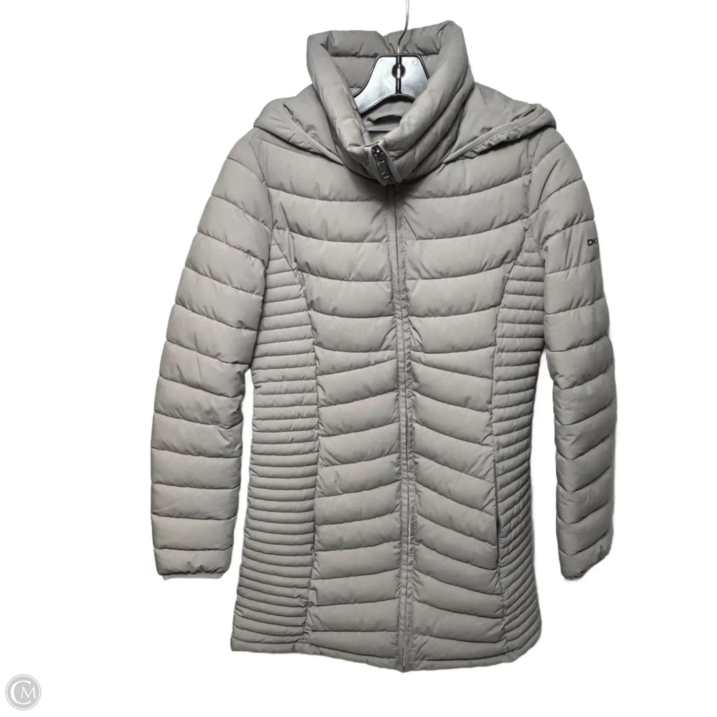 Coat Puffer & Quilted By Dkny In Grey, Size: Xs