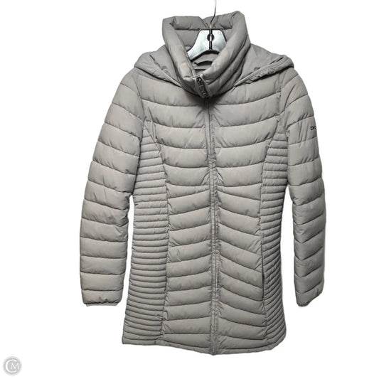 Coat Puffer & Quilted By Dkny In Grey, Size: Xs