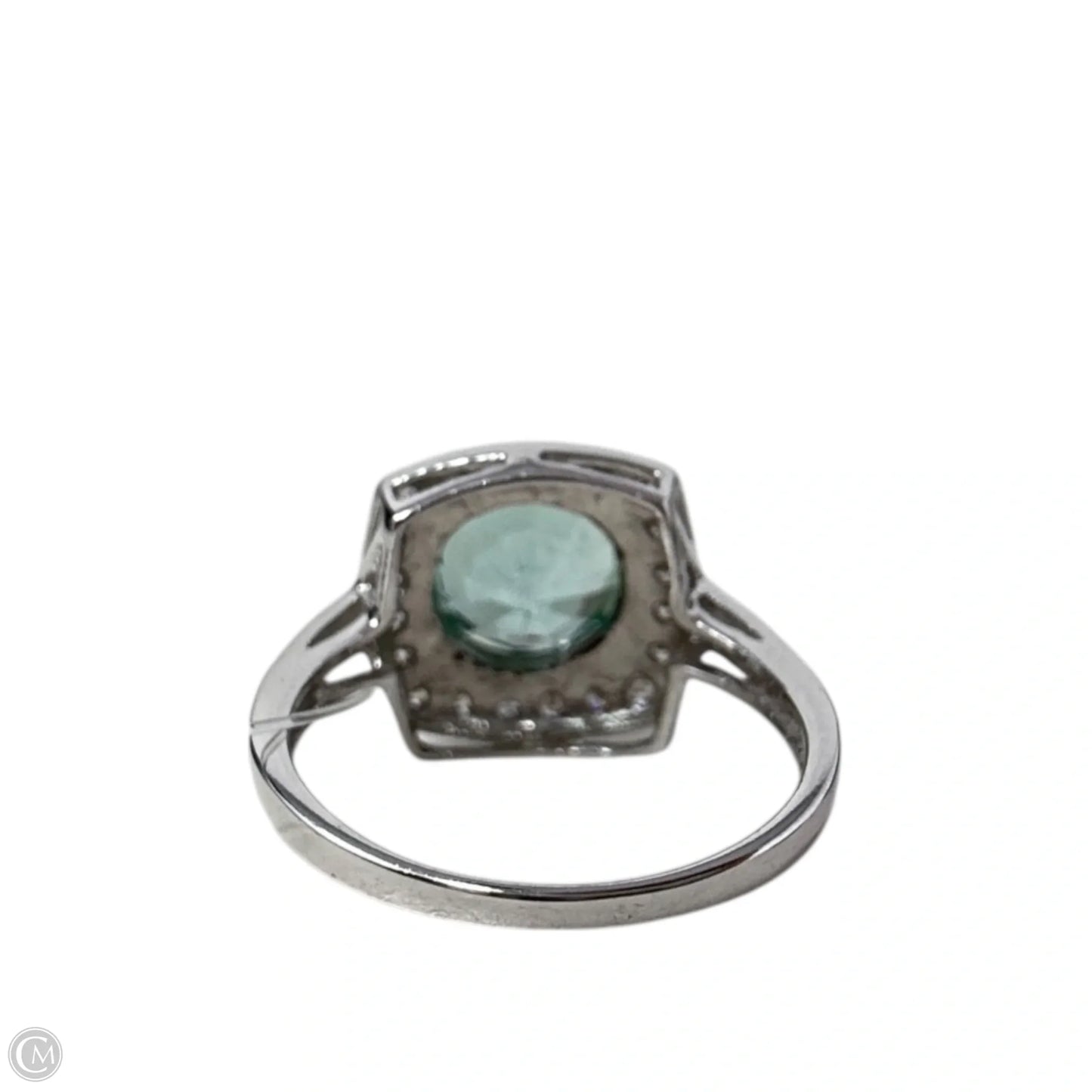 Sterling Silver Aqua Gemstone Cocktail Ring, Size: 6.5