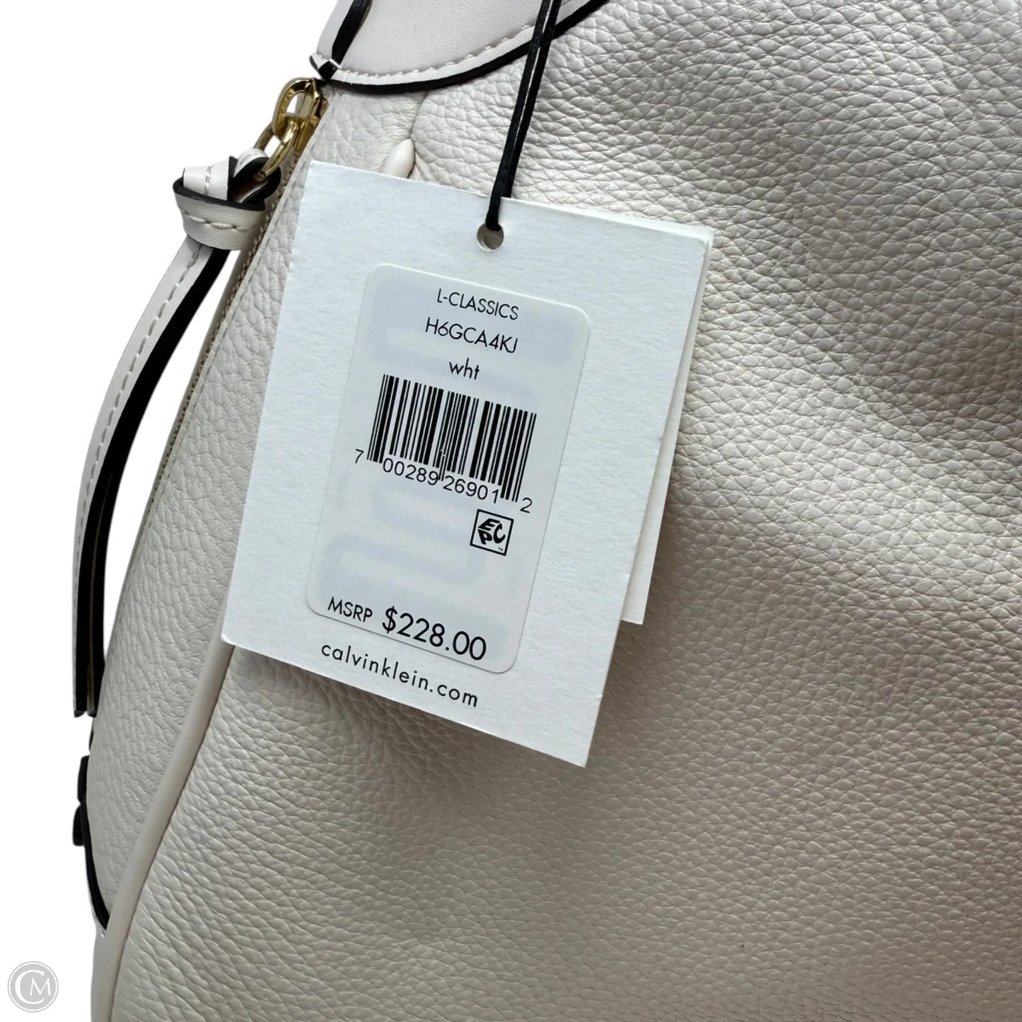 Pebbled Leather Hobo By Calvin Klein, Size: Large