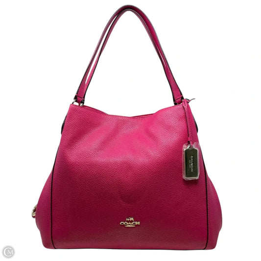 Pebbled Leather Edie 31 Shoulder Bag Designer By Coach, Size: Medium