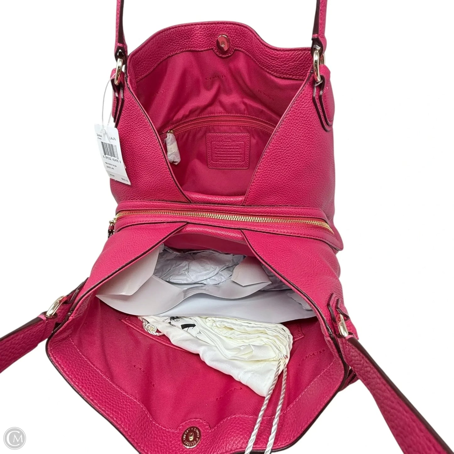Pebbled Leather Edie 31 Shoulder Bag Designer By Coach, Size: Medium