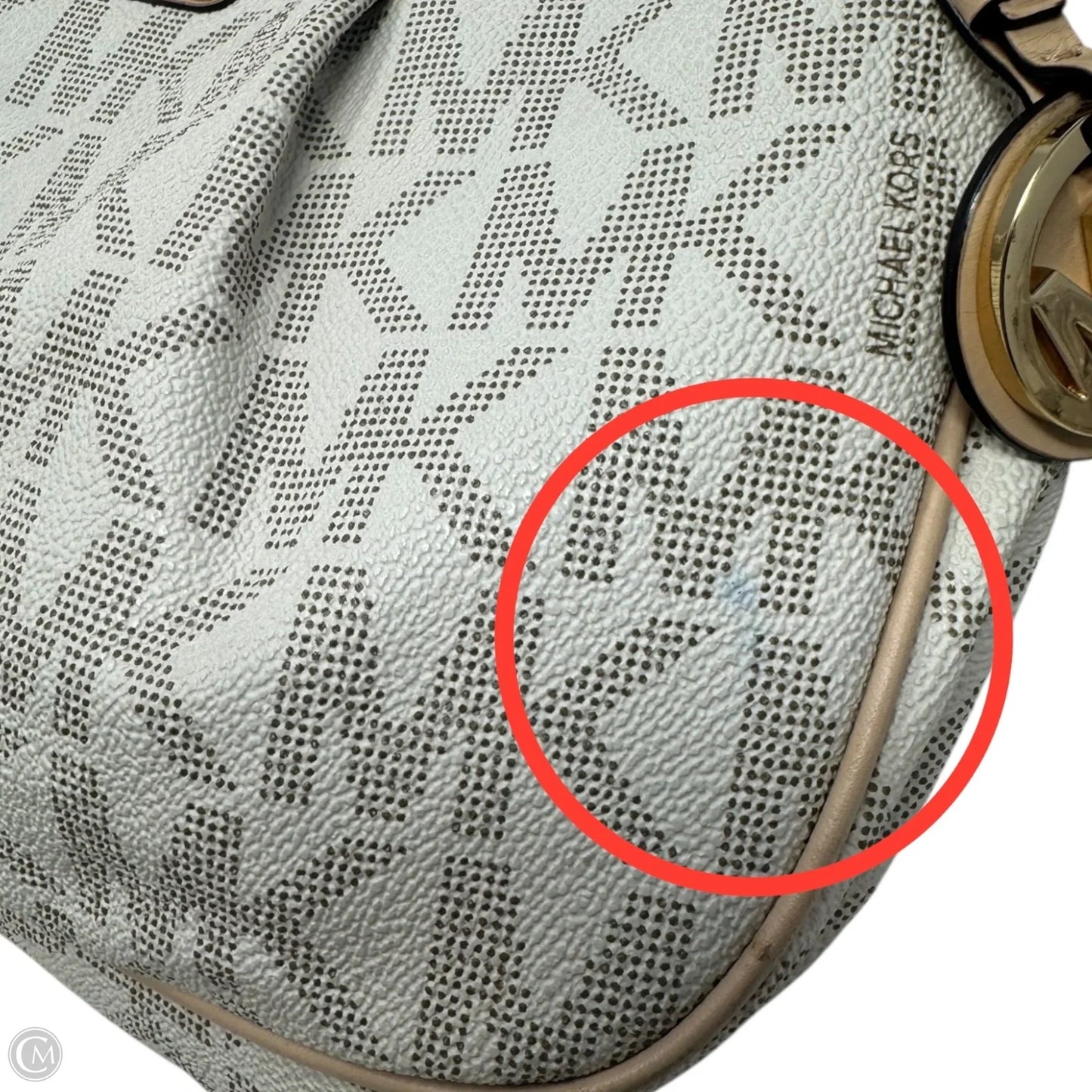 Logo Shoulder Handbag Designer By Michael Kors, Size: Medium