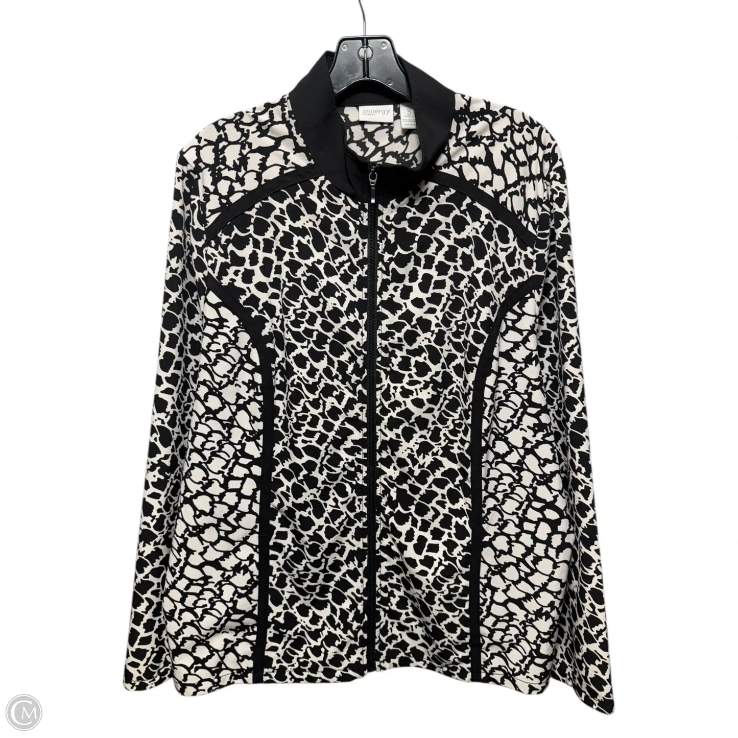 Athletic Jacket By Chicos In Animal Print, Size: 16