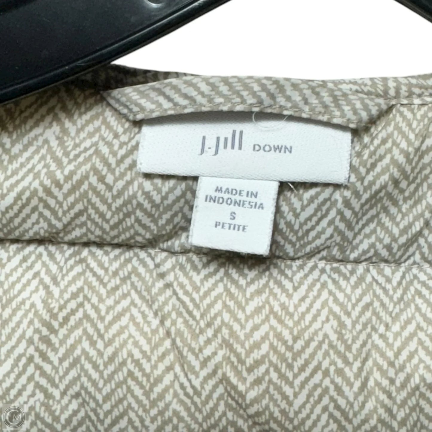 Vest Puffer & Quilted By J. Jill In Tan & White, Size: Sp