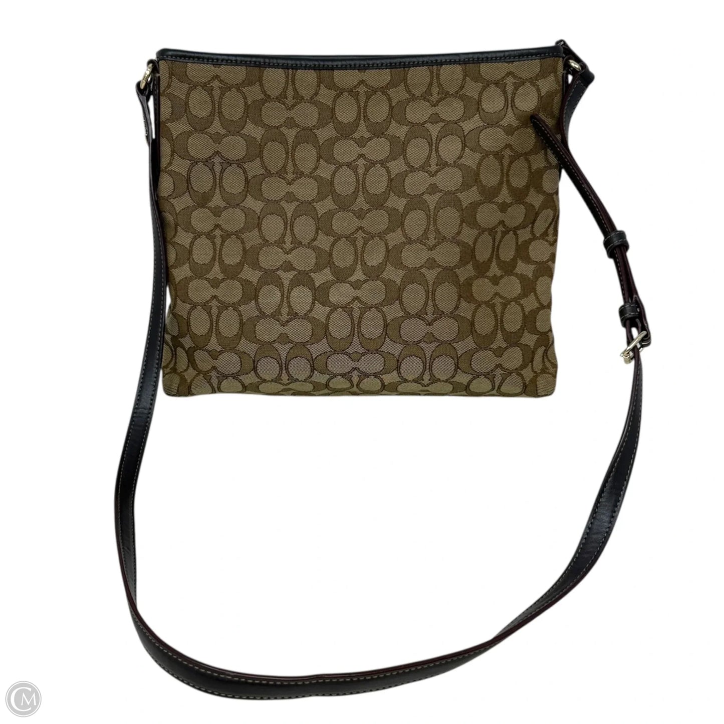 Signature Jacquard File Crossbody Designer By Coach, Size: Medium