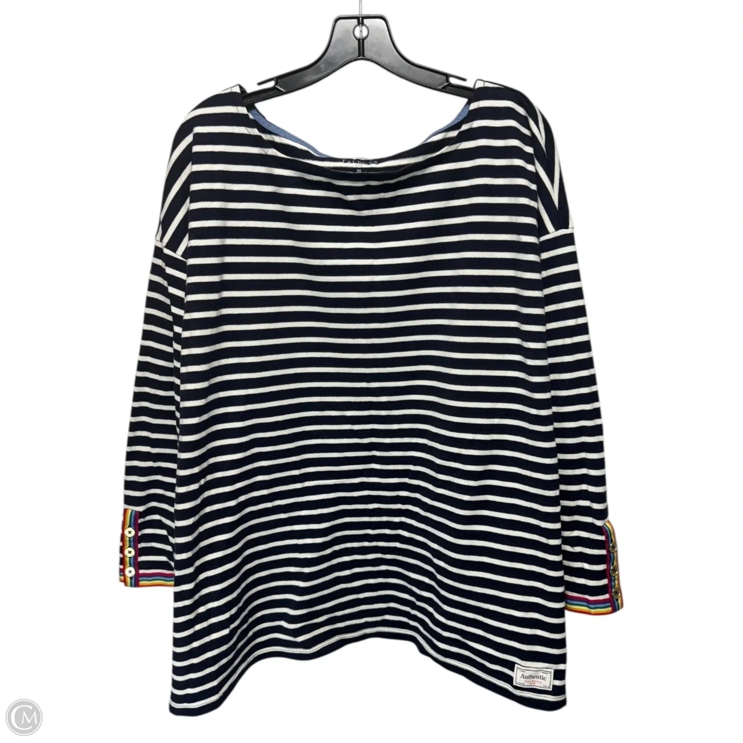 Top Long Sleeve By Talbots In Striped Pattern, Size: 3x