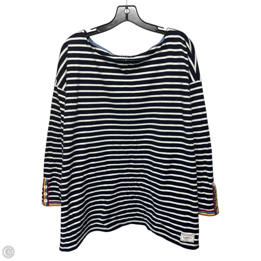 Top Long Sleeve By Talbots In Striped Pattern, Size: 3x