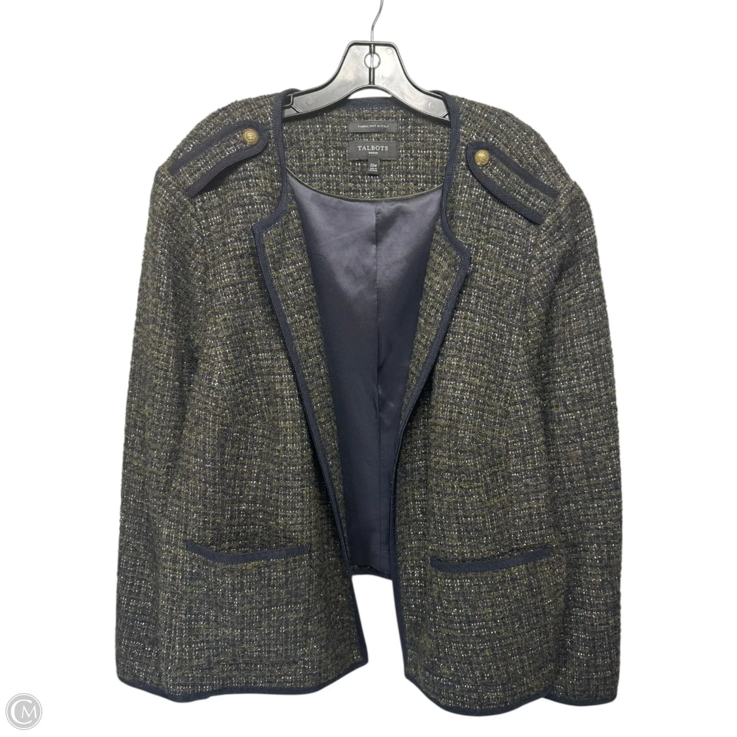 Jacket Other By Talbots In Blue & Green, Size: 22