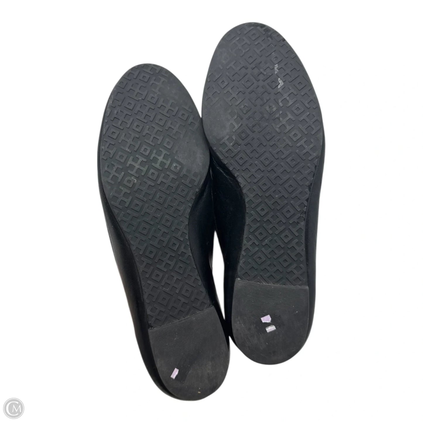 Logo Flats Shoes Designer By Tory Burch In Black, Size: 5.5