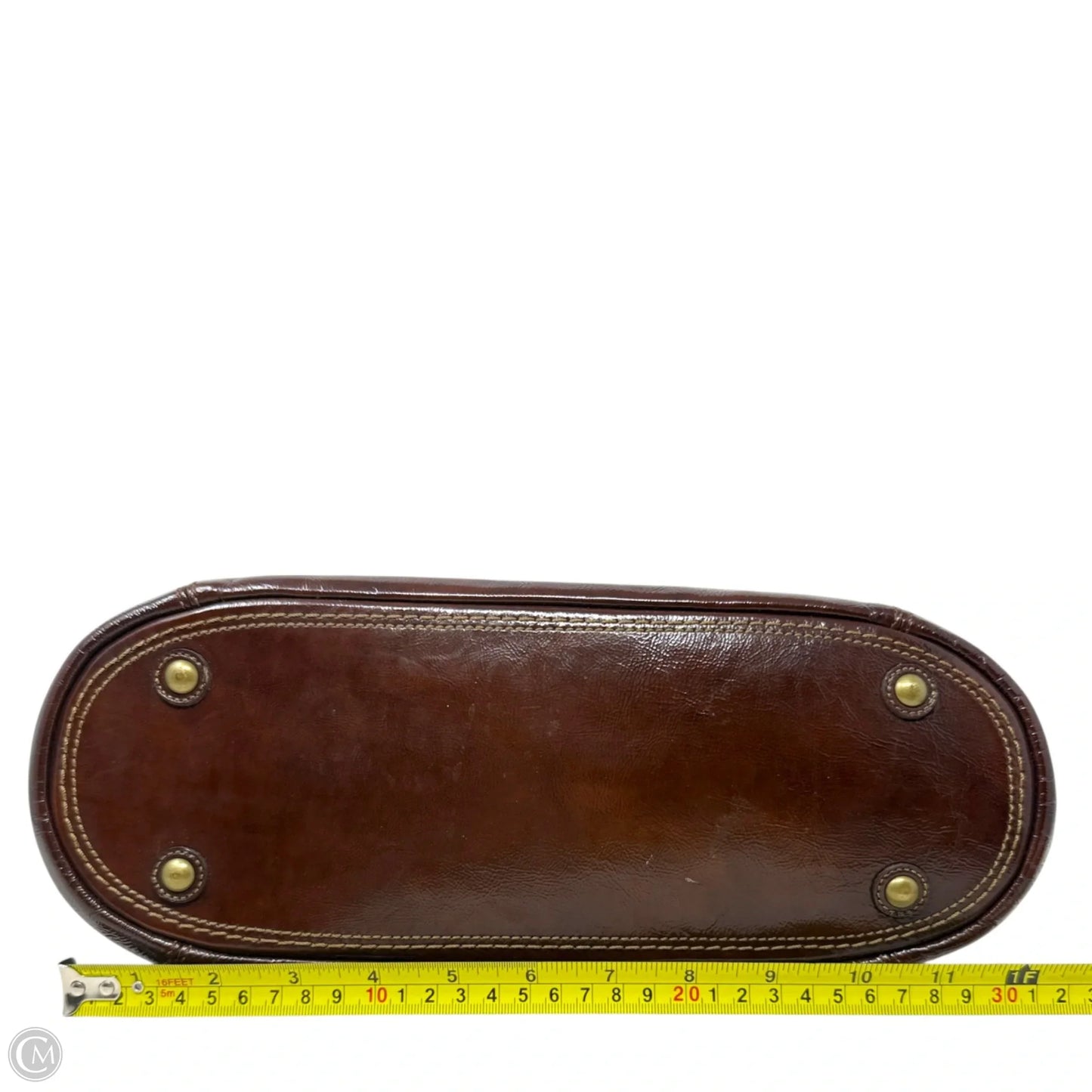 Vintage Gallery Laced Patent Tote Designer By Coach, Size: Medium