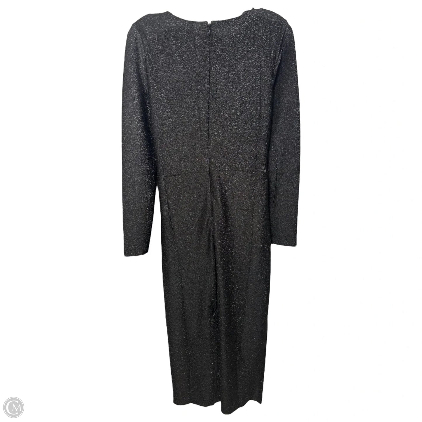 Metallic Dress Party Long By Ann Taylor In Black & Silver, Size: 6