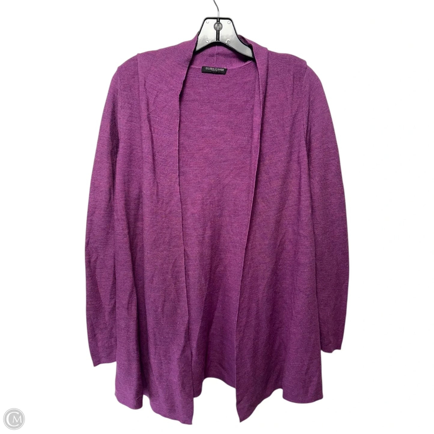 Sweater Cardigan By Eileen Fisher In Purple, Size: Mp