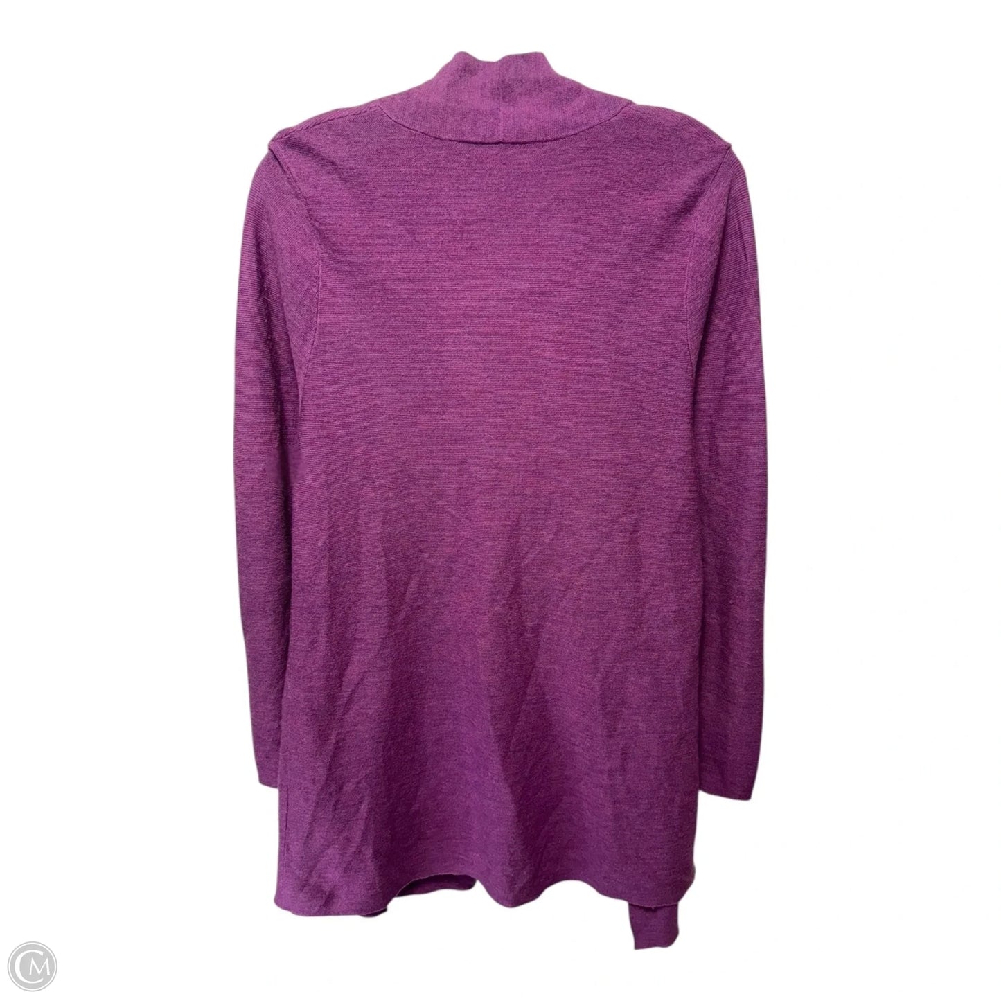 Sweater Cardigan By Eileen Fisher In Purple, Size: Mp