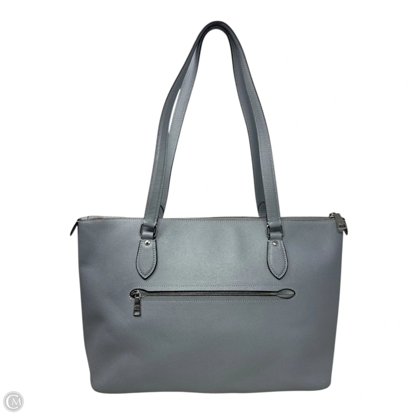 Gallery Tote Leather Handbag Designer By Coach, Size: Medium