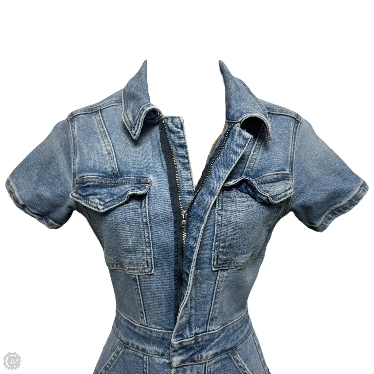 Jumpsuit By Good American In Blue Denim, Size: 0