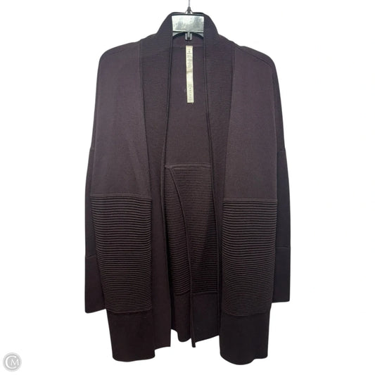 Sit In Lotus Wrap II Merino Wool Cardigan  By Lululemon In Maroon, Size: 12