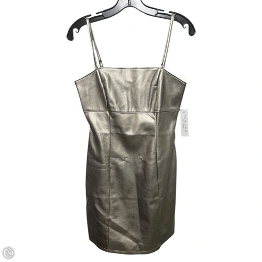 Faux Leather Metallic Dress Party Short By Kirious In Bronze, Size: M