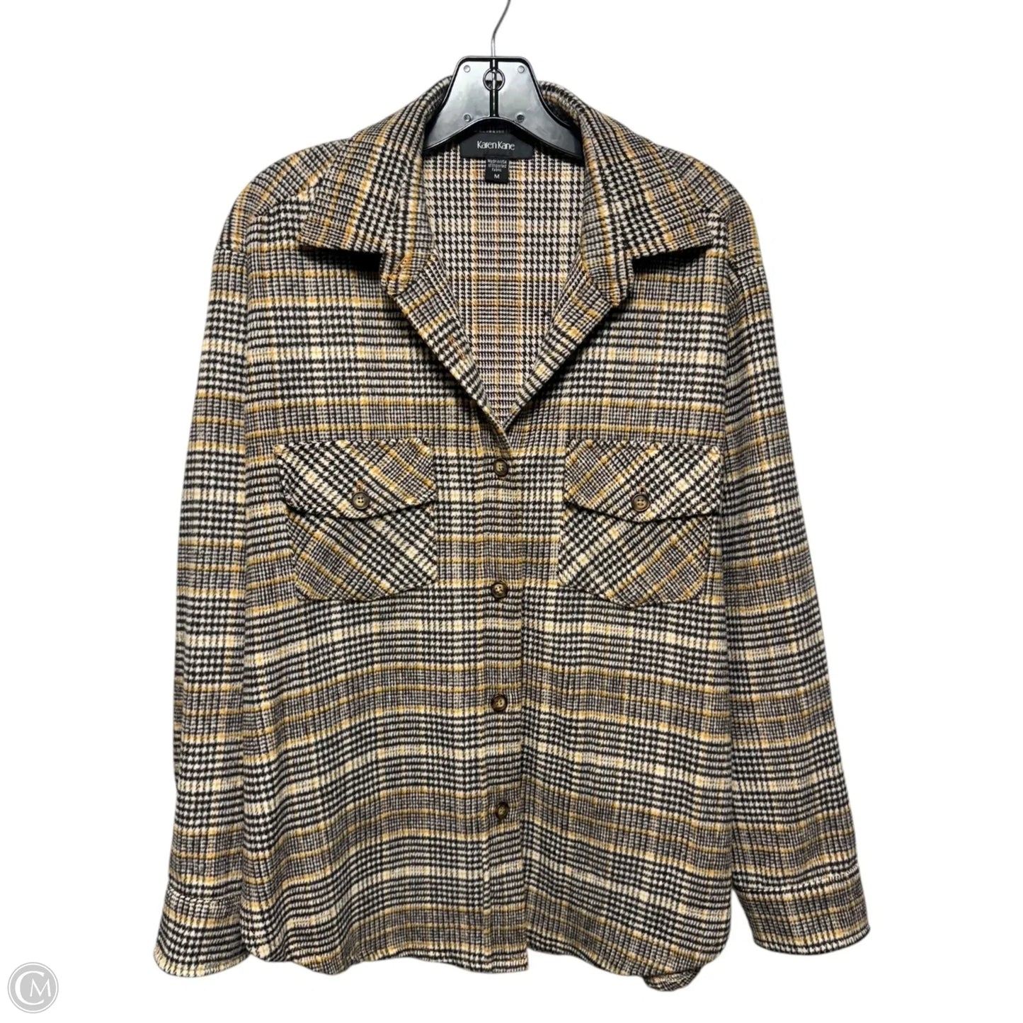 Jacket Shirt By Karen Kane In Multi-colored, Size: M