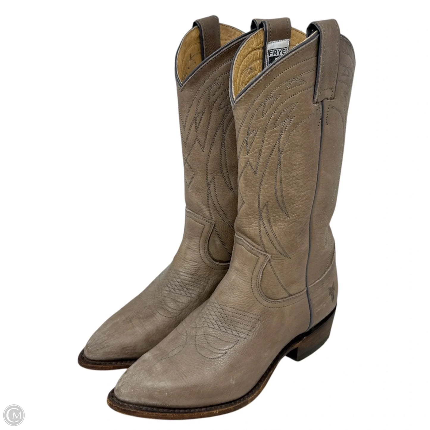 Billy Pull-On Western Boots Designer By Frye In Grey, Size: 8