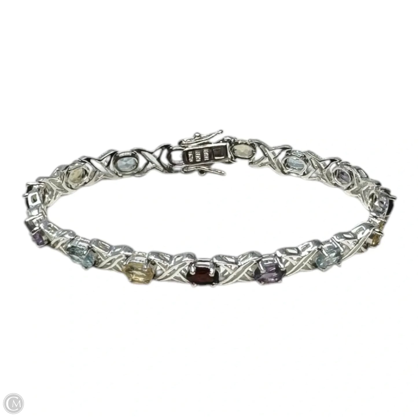 Multi Stone Bracelet Sterling Silver