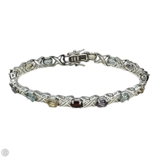 Multi Stone Bracelet Sterling Silver
