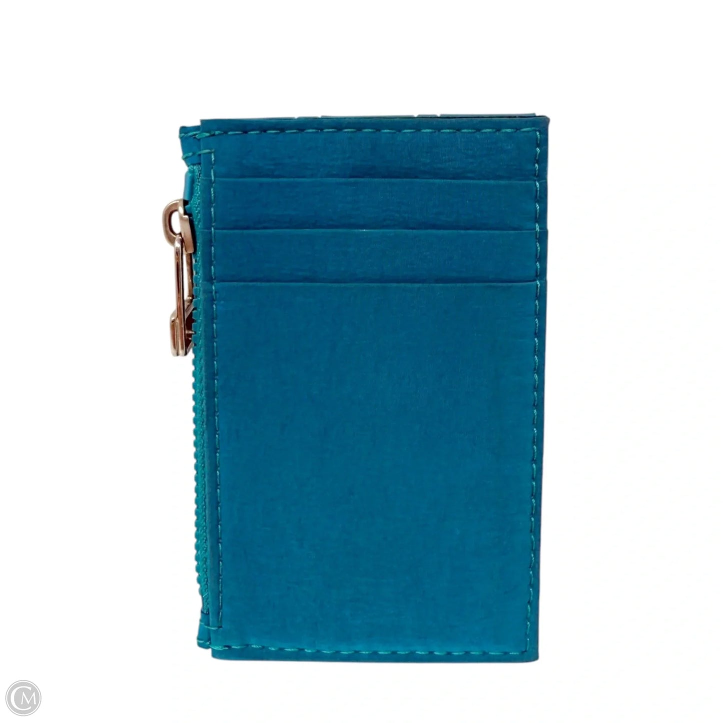 Zipped Card Case In Intrecciato Rubber & Cotton Wallet Luxury Designer By Bottega Veneta, Size: Small