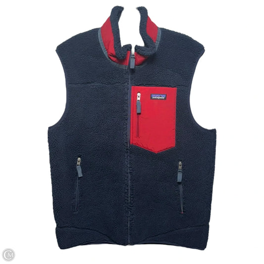 Vest Faux Fur & Sherpa By Patagonia In Blue & Red, Size: Men’s M