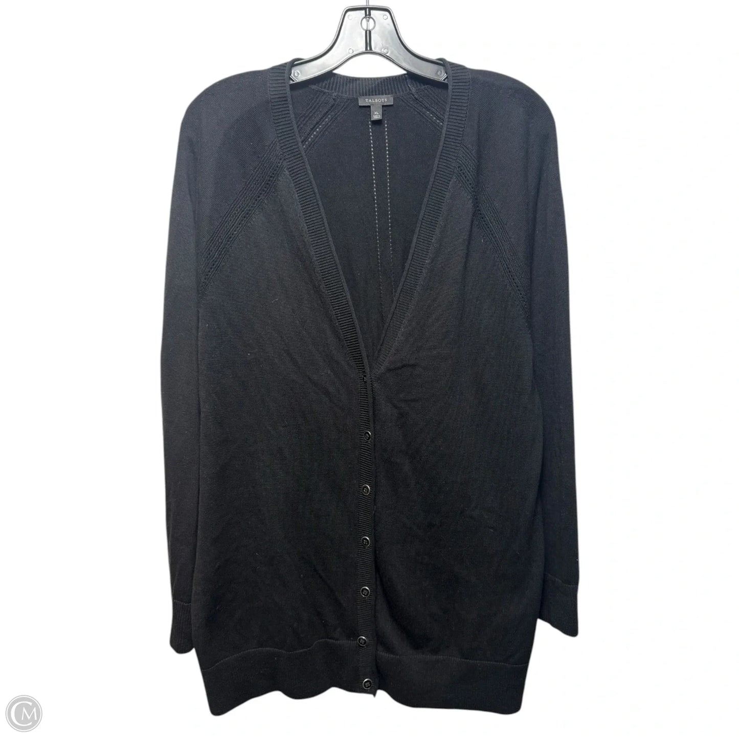 Sweater Cardigan By Talbots In Black, Size: Xl