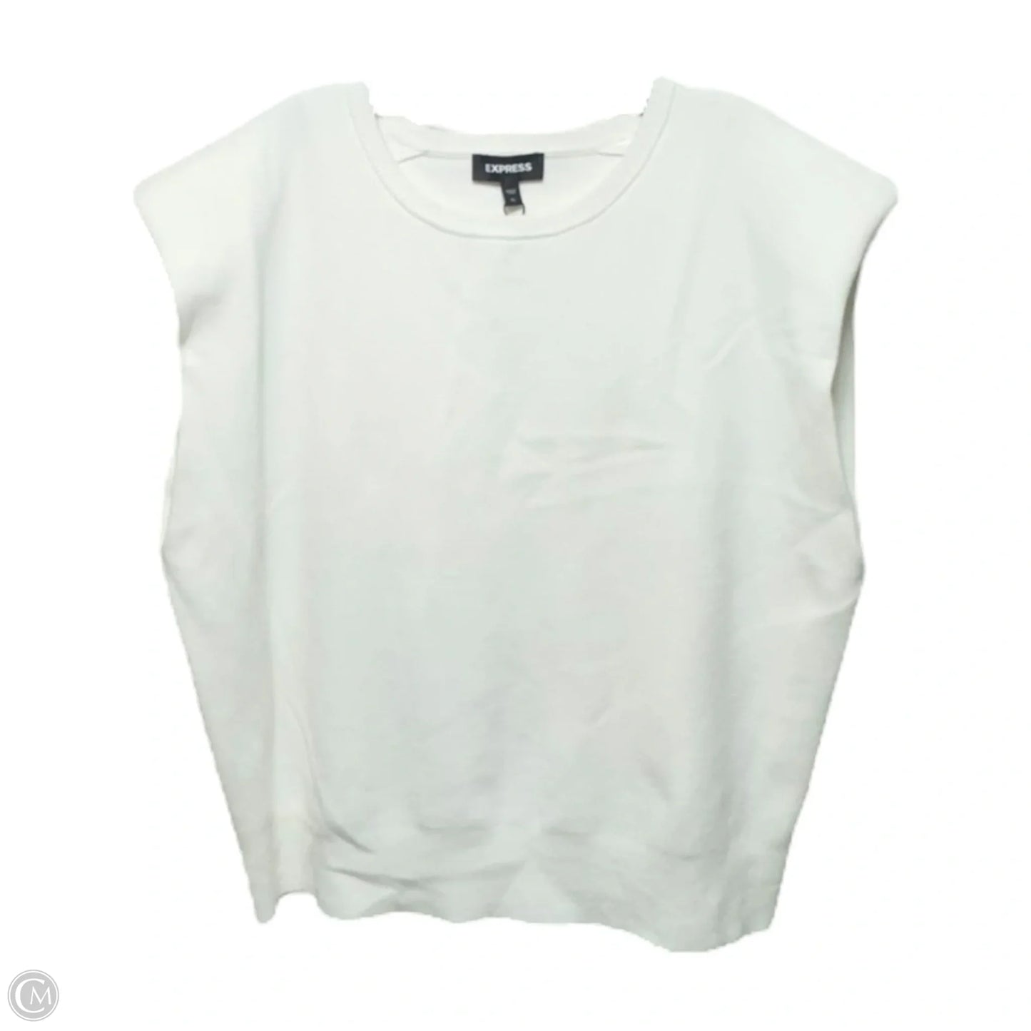 Top Sleeveless By Express In White, Size: Xl