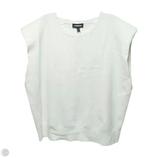 Top Sleeveless By Express In White, Size: Xl