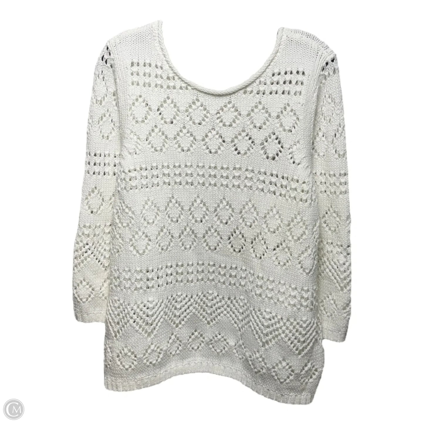 Sweater By Talbots In White, Size: Xlp