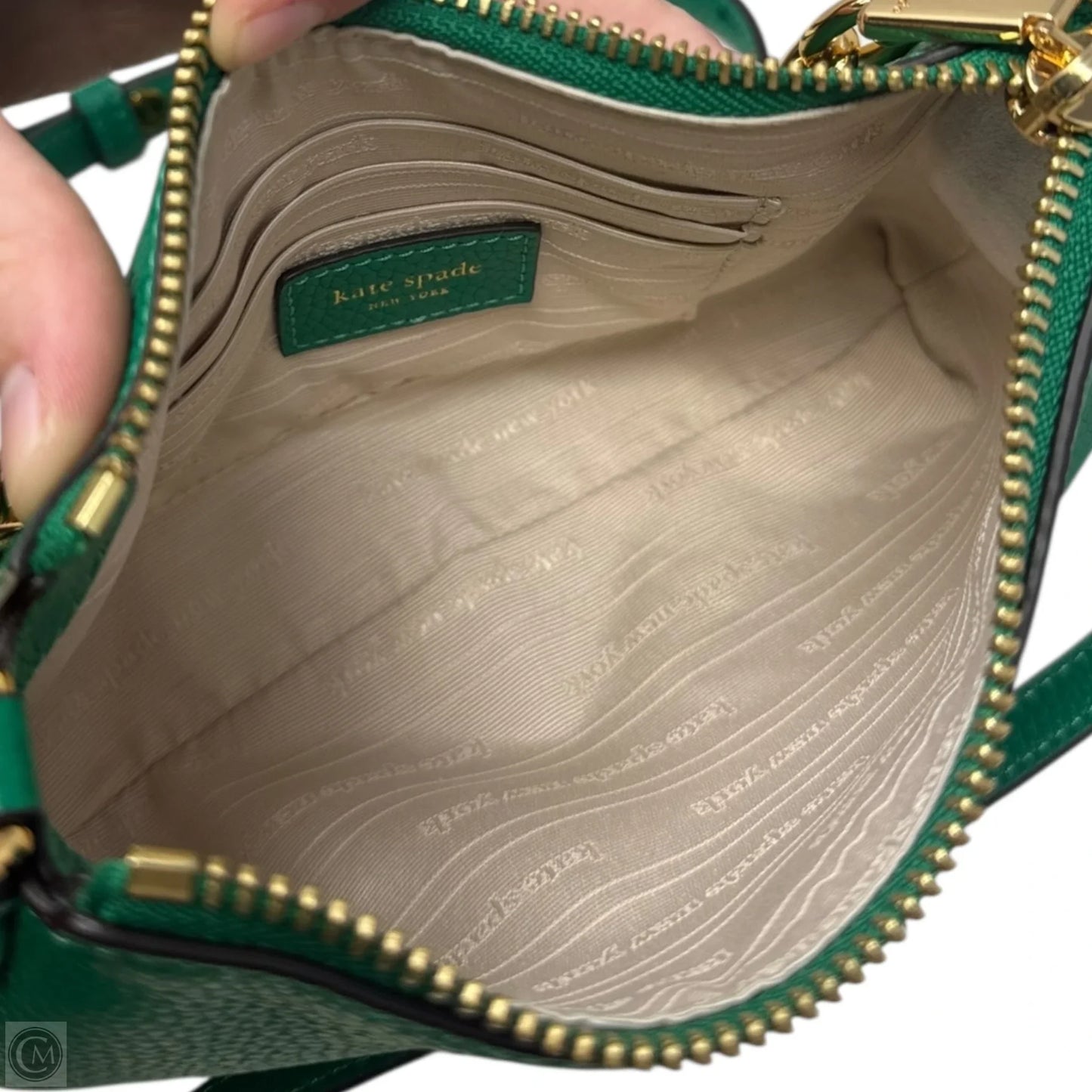 Jolie Pebble Leather Convertible Crossbody In Wintergreen Designer By Kate Spade, Size: Small