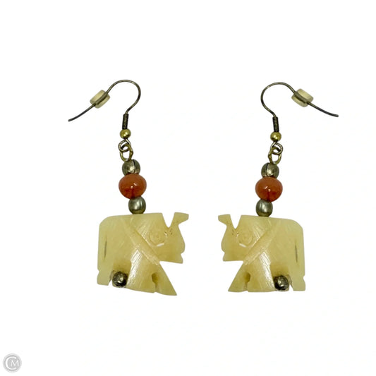 Stone Elephant Dangle Earrings