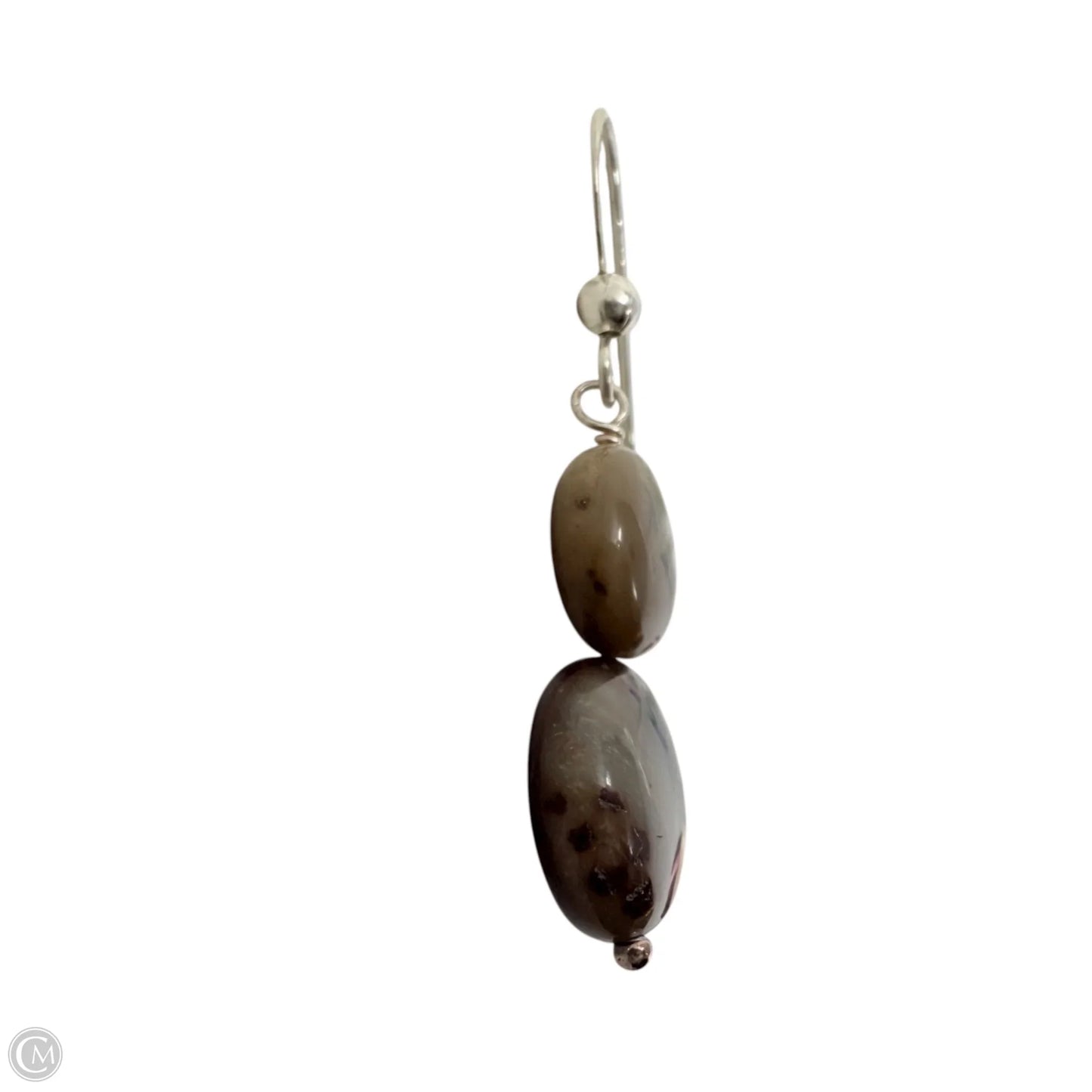 Sterling Silver & Spiderweb Jasper Dangle Earrings