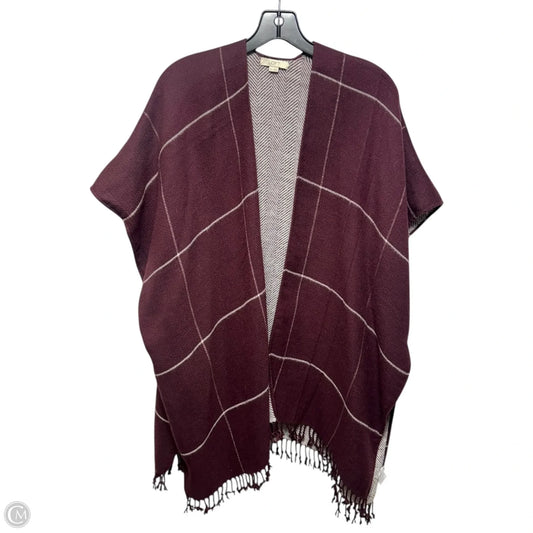 Poncho By Loft In Red & White, Size: M