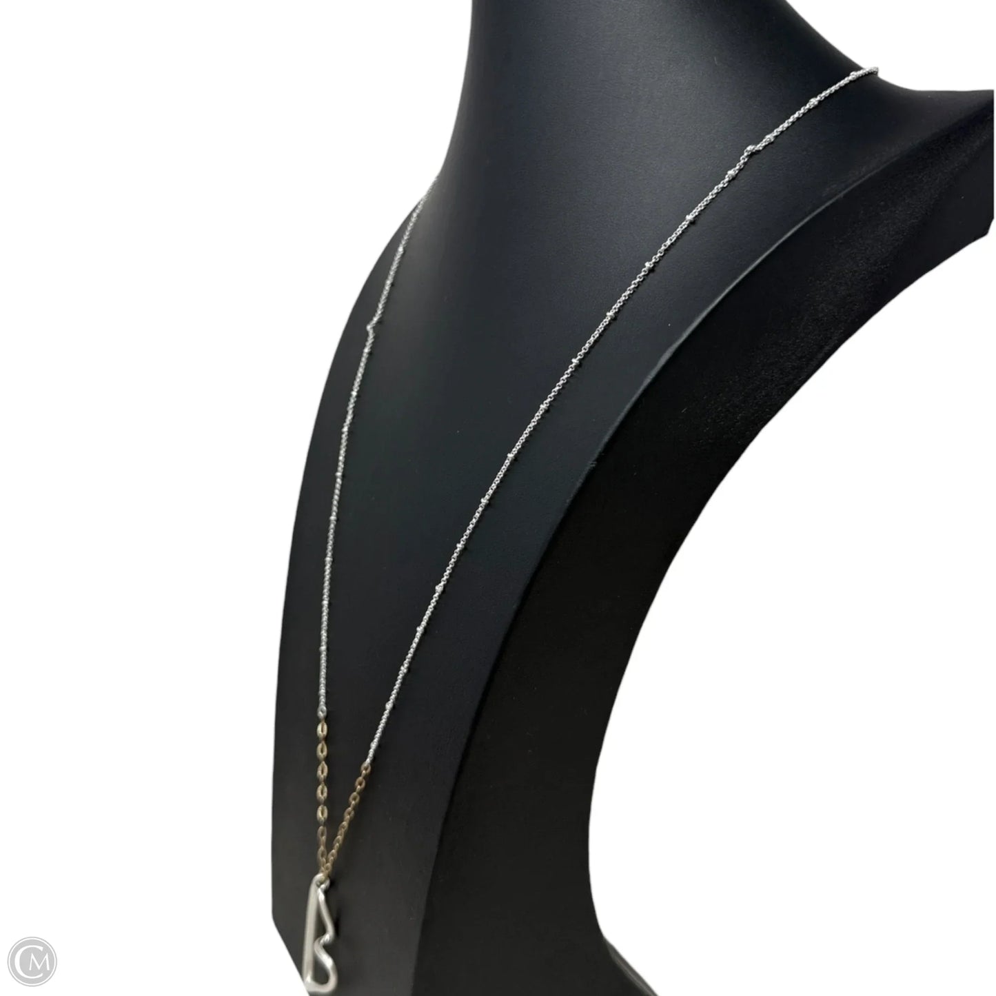 Silver Tone Heart Pendant Long Necklace By J. Jill