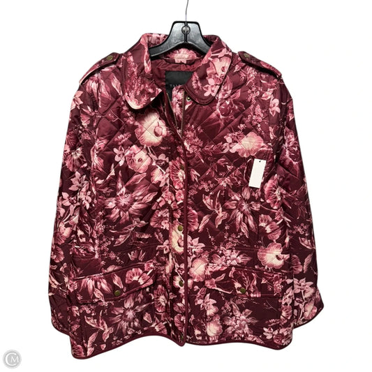 Jacket Puffer & Quilted By Talbots In Floral Print, Size: Xl