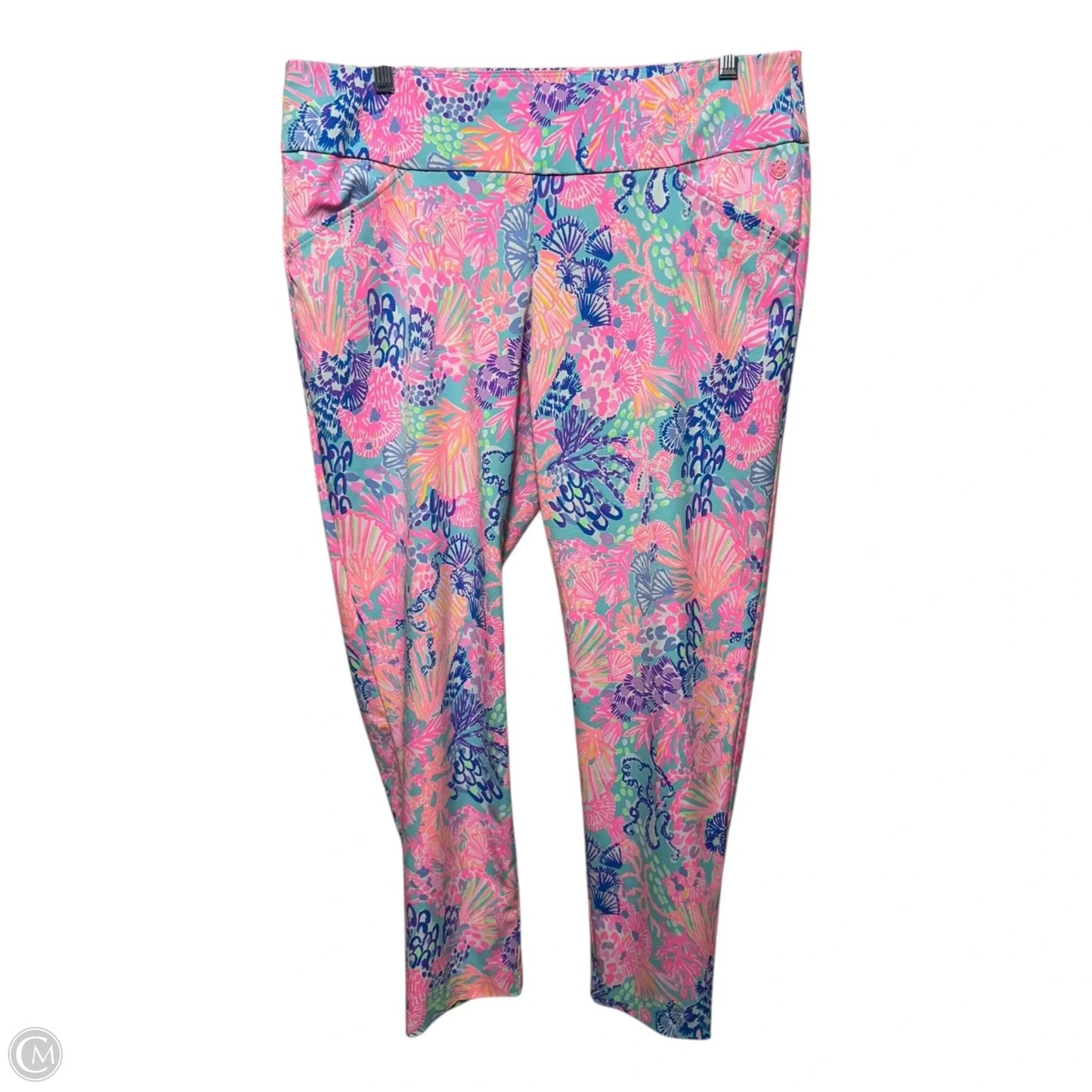 Athletic Leggings Pants Designer By Luxletic Lilly Pulitzer In Multi-colored, Size: 14