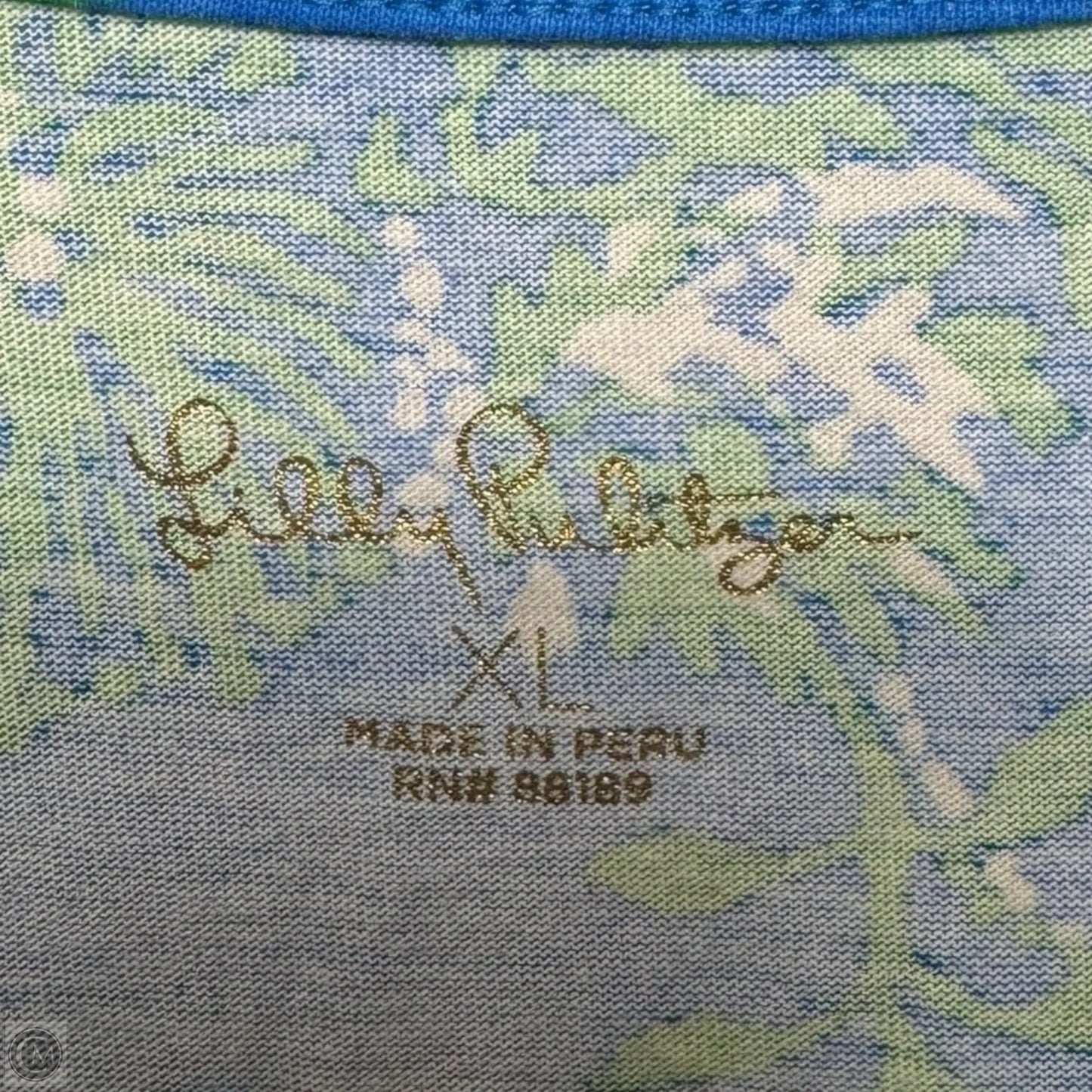 Dress Designer By Lilly Pulitzer In Blue & Green, Size: Xl