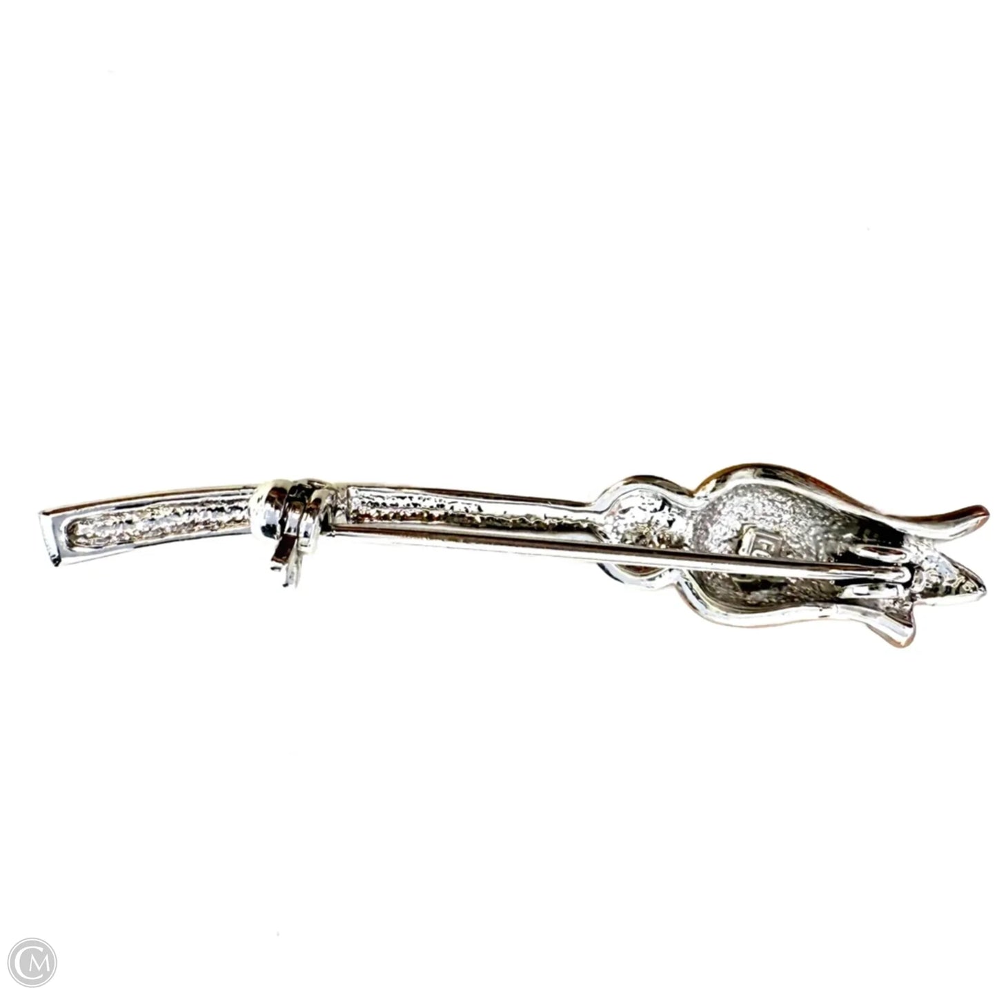 Vintage Two Tone Tulip Brooch Pin By FB