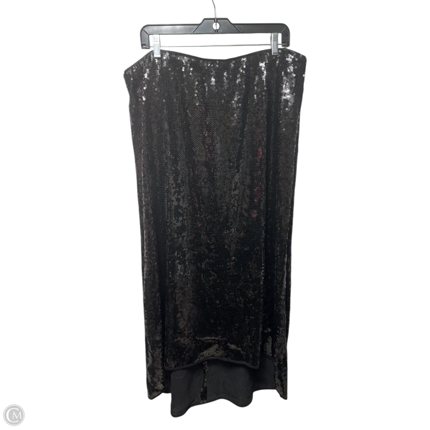 Sequin Skirt Maxi By Christian Siriano In Black, Size: 1x