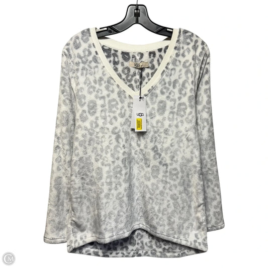 Fleece Sweatshirt Designer By Ugg In Animal Print, Size: L